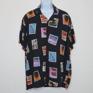 Hollister* Men's Short Sleeve Button Down Straight Hem Stretch Shirt~ Size XL